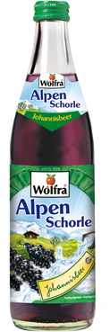 Wolfra Alpenschorle Johannisbeere 20 x 0,5 Liter (Glas)